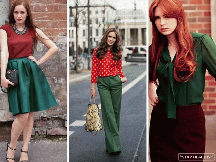 С чем сочетается темно зеленый цвет в одежде у женщин